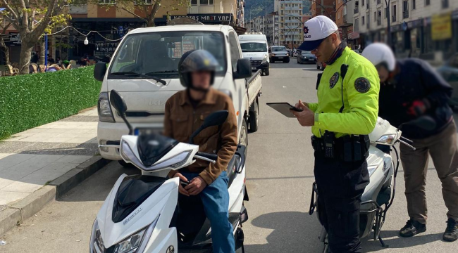 Trafik kurallarına uymayan 62 araç trafikten men edildi