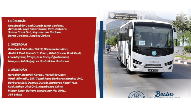 Bayramda mezarlıklara ücretsiz otobüs seferleri düzenlenecek
