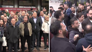 CHP genel merkezi önünde 'tahliye' gerginliği