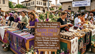 Demirci'de kadın emeği pazarı kuruldu