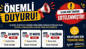 Festivaller ileri bir tarihe ertelendi