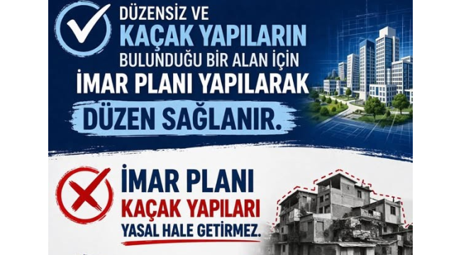 İmar planı kaçak yapıyı meşrulaştırmaz/Mustafa Pala/ yazdı