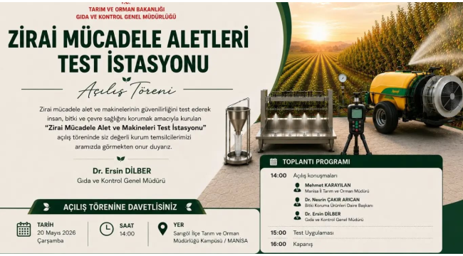 Sarıgöl zirai mücadele test istasyonu açılıyor