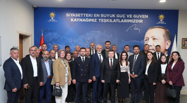 Saruhanlı 29 mahalle muhtarı AKP genel başkanı Erdoğan'la görüştü