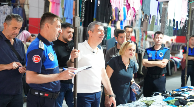 Başkan Okur oda başkanlarıyla pazarcı esnafını ziyaret etti