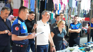 Başkan Okur oda başkanlarıyla pazarcı esnafını ziyaret etti