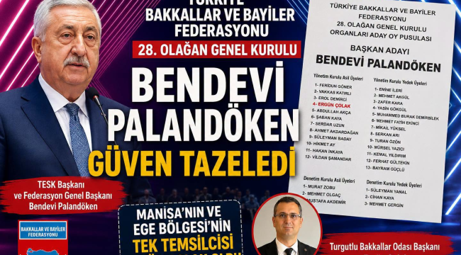 Bendevi Palandöken yeniden başkan seçildi