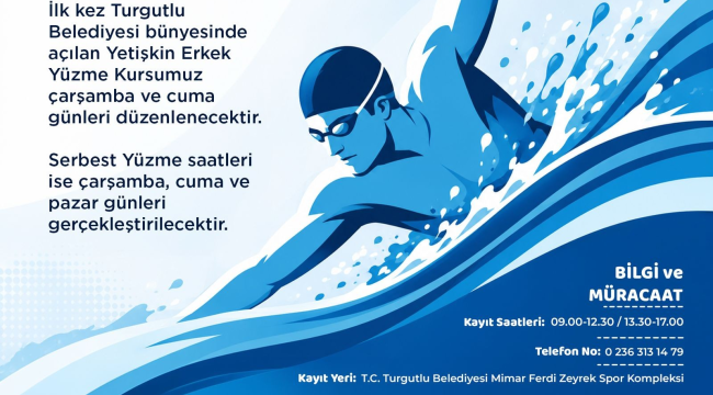 Bir ilk:Turgutlu belediyesinden yetişkinlere yüzme kursu
