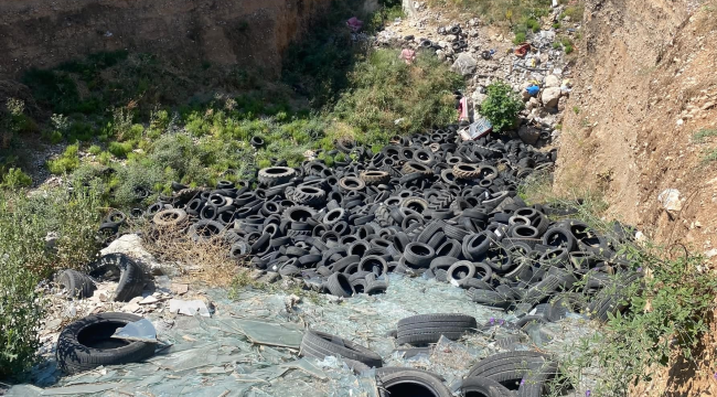 Büyükşehirden atık lastiklerden çevreyi koruma hizmeti