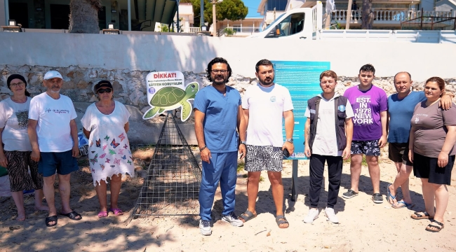 Didim'de caretta carettaların yuvaları koruma altına alındı