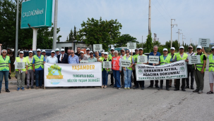 Eyleme  belediye başkanı Çetin Akın'da katıldı