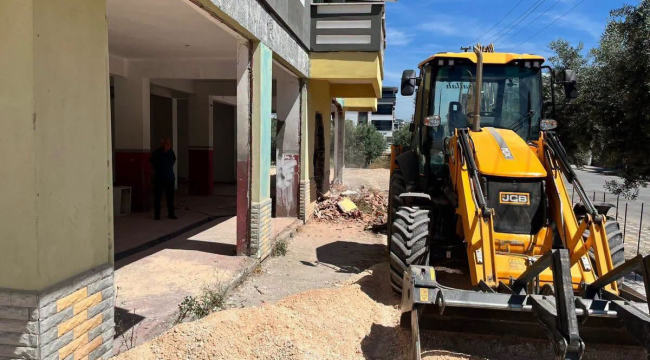 Hürriyet mahallesi taziye evi çalışmaları başladı