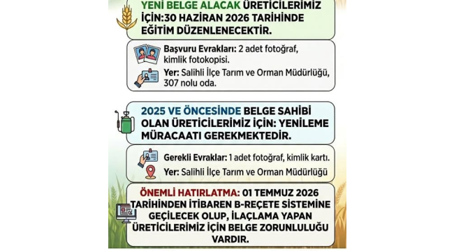 İlaçlama belgesi olmayan üreticilere ilaçlama eğitimi