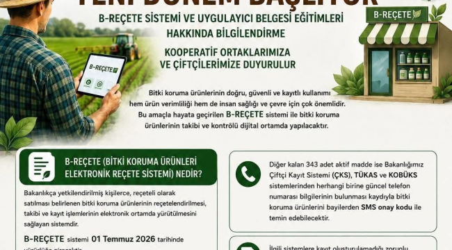 Tariş üzüm birliğinden üreticilere B-reçete uygulaması uyarısı