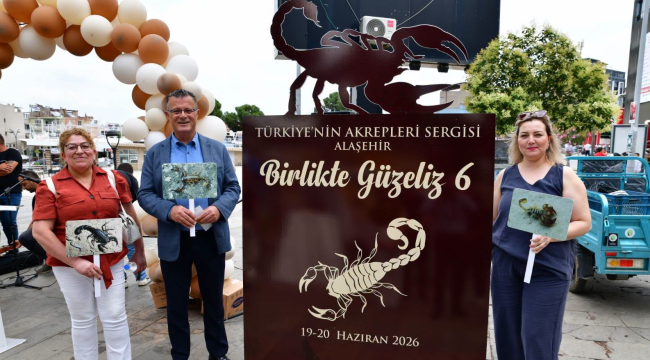 Türkiye'nin ilk akrep sergisi Alaşehir'de açıldı