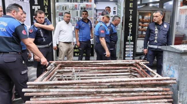 Zabıtadan kaldırım denetimi