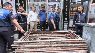 Zabıtadan kaldırım denetimi