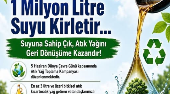 Zeytin yağ hediyeli atık yağ toplama kampanyası 