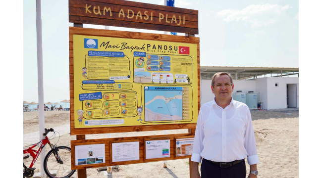 Ayvalık belediyesi yeni Altınova kum adası plajını hizmete açtı