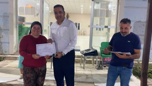 Büyükbaş ve küçükbaş hayvan yetiştiriciliği kursunu başarıyla tamamlayanlara sertifikaları verildi