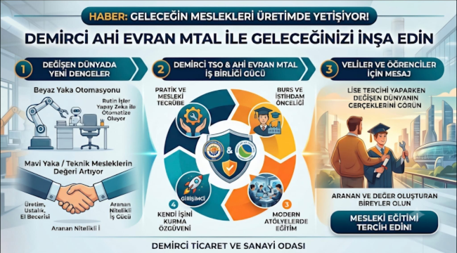 Demirci TSO ve Ahi Evran MTAL iş birliğiyle güçlü gelecek