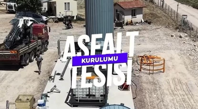 Gördes belediyesi kendi imkanlarıyla asfalt şantiyesi kurdu