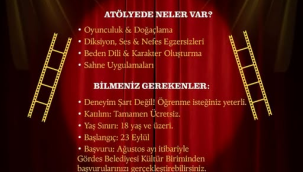 Gördes tiyatro atölyesine başvurular başlıyor