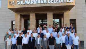 İki ilçe işadamları >Gölmarmara'da ortak yatırım imkanlarını ele aldı
