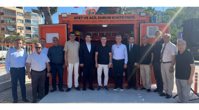 Soma'da hizmete giren afet ve acil konteyner tanıtımı