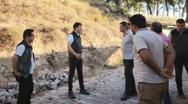 Soma'da orman müdürlüğü yeni binası için yer incelemesi