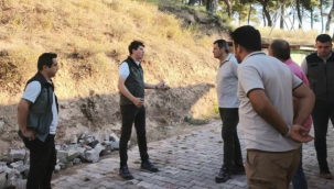 Soma'da orman müdürlüğü yeni binası için yer incelemesi