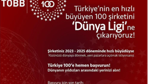 TOBB Türkiye 100 başvuruları başladı!